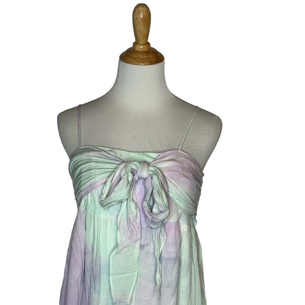 NWOT BTFL-Life for Anthropologie TieDye Tie Front Maxi Dress m - Picture 6 of 15